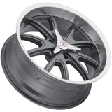Vision 143 Torque 20x9.5 5x5" +12mm Gunmetal Wheel Rim 20" Inch 143-2973GMML12