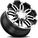 Vision 375 Warrior 16x8 5x5" +0mm Black/Machined Wheel Rim 16" Inch 375-6873GBMF0