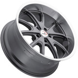 Vision 143 Torque 20x8.5 5x5" -6mm Gunmetal Wheel Rim 20" Inch 143-2873GMML-6