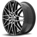 DRW D17 17x7 4x108/4x4.5" +40mm Black/Machined Wheel Rim 17" Inch D17-17708H1084073BMF