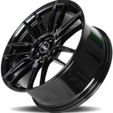 DRW D22 17x7.5 4x100/4x4.5" +38mm Gloss Black Wheel Rim 17" Inch D22-17758H3873B