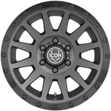 Icon Alloys Compression 17x8.5 5x5" -6mm Double Black Wheel Rim 17" Inch 2017857345DB