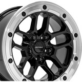 Defiant DF01 17x8 5x5" +12mm Black/Milled Wheel Rim 17" Inch DF01-17080-5127-12MB