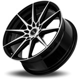 DRW D19 18x8 5x108/5x4.5" +38mm Black/Machined Wheel Rim 18" Inch D19-188010H1083873BMF