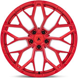 (Set of 4) Staggered-Asanti ABL-39 Mogul 20" 5x115 15mm Candy Red Wheels Rims AB039QX20951515-AB039QX20111522