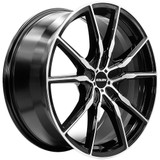 Kalon 202 Pyro 18x8 5x100/5x4.5" +40mm Black/Machined Wheel Rim 18" Inch 202AB-1880AF40