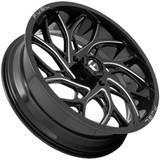 Fuel UTV D741 Runner 24x7 4x156 +13mm Black/Milled Wheel Rim 24" Inch D7412470A544