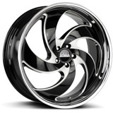 Strada C05 Retro 5 20x8.5 5x4.5" +35mm Black/Milled/SSL Wheel Rim 20" Inch C05051435GBMLSS