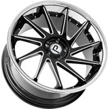 Pinnacle P216 Epic 20x10 5x120 +40mm Black/Milled/SSL Wheel Rim 20" Inch P21620105120-40GBMLS