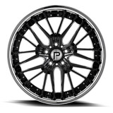 Pinnacle P214 Legacy 20x8.5 5x120 +35mm Gloss Black/SSL Wheel Rim 20" Inch P21420855120-35GBS