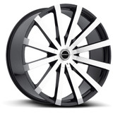 Strada S50 Gabbia 20x8.5 6x120/6x5.5" +30mm Black/Machined Wheel Rim 20" Inch S50062730GBM