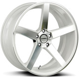Strada S35 Perfetto 18x8 5x4.5" +40mm White/Machined Wheel Rim 18" Inch S35851440WM