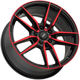 Konig Myth 16x7.5 5x4.5" +43mm Black/Red Wheel Rim 16" Inch MY7651443R
