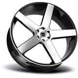 Strada S35 Perfetto 17x7.5 5x4.5"/5x120 +35mm Black/Machined Wheel Rim 17" Inch S35752035GBM