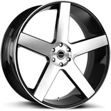 Strada S35 Perfetto 17x7.5 5x4.5"/5x120 +35mm Black/Machined Wheel Rim 17" Inch S35752035GBM