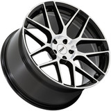 TSW TW002 Lasarthe 22x9 5x4.5" +38mm Black/Machined Wheel Rim 22" Inch TW002BD22901238