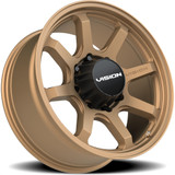 Vision 351 Flow 17x8.5 8x6.5" +18mm Bronze Wheel Rim 17" Inch 351-7881BZ18