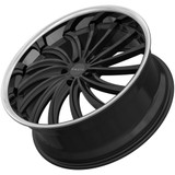 Ravetti M15 20x8.5 5x120 +35mm Gloss Black/SSL Wheel Rim 20" Inch RAV-M15-2866B