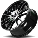 DRW D22 18x8 5x105/5x4.5" +38mm Black/Machined Wheel Rim 18" Inch D22-188010H1053873BMF