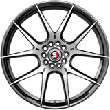 Spec-1 SP-71 18x8 5x4.5"/5x120 +38mm Black/Machined Wheel Rim 18" Inch SP-711883838BM