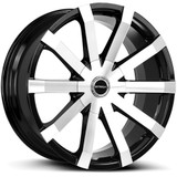 Strada S50 Gabbia 18x8 5x100/5x4.5" +30mm Black/Machined Wheel Rim 18" Inch S50850330GBM