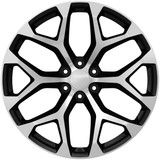 Replica PR177 Snowflake 26x10 6x5.5" +24mm Black/Machined Wheel Rim 26" Inch 177BM-2615824