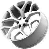 Performance Replicas PR177 Snowflake 20x9 6x5.5" +24mm Silver Wheel Rim 20" Inch 177SM-295824