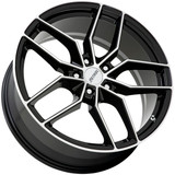 Petrol P5C 20x8.5 5x108 +40mm Black/Machined Wheel Rim 20" Inch 2085P5C405108B72