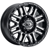 Vision 348 Nexus 16x8 5x4.5" +0mm Black/Machined Wheel Rim 16" Inch 348-6865GBMF0