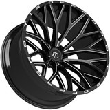 TIS 566BM 24x12 6x5.5" -44mm Black/Milled Wheel Rim 24" Inch 566BM-2428344
