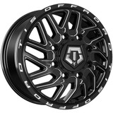 Set of 4-17" Inch TIS 544BM Dually 8x6.5" Black/Milled Wheels Rims 544BM-76581S-4
