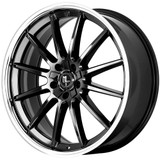 Modern Luxury MLF15 18x8 5x112 +35mm Gloss Black/SSL Wheel Rim 18" Inch MLF15-18805112+35GBSL