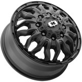 (Set of 4) 17" Inch Vision 410 Korupt Dually 8x210 Satin Black Wheels Rims 410-7679SBF-410-7679SBR