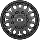 (Set of 4) 17" Inch Vision 410 Korupt Dually 8x210 Satin Black Wheels Rims 410-7679SBF-410-7679SBR