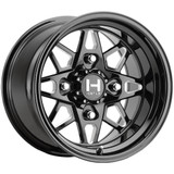 (Set of 4) Staggered-Hostile UTV HF14 Holeshot 15" 4x156 Gloss Black Wheels Rims HF14-1570415644GB-HF14-1510415654GB