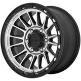 KMC KM542 Impact 17x9 6x5.5" -12mm Black/Machined Wheel Rim 17" Inch KM54279068512N