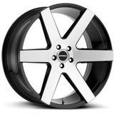 Strada S60 Coda 24x10 5x120 +25mm Black/Machined Wheel Rim 24" Inch S60452025GBM