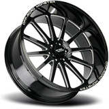 Off-Road Monster M26 26x12 6x5.5" -44mm Black/Milled Wheel Rim 26" Inch M26612639N44GBML