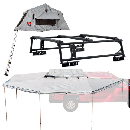 Body Armor 4x4 Overland Rack & Sky Ridge Pike 2-Person Tent w/270XL Awning Passenger Side TK-6126-20010-2027