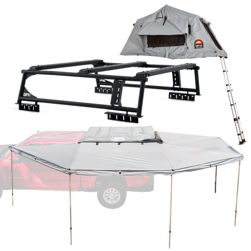 Body Armor 4x4 Overland Rack & Sky Ridge Pike 2-Person Tent w/270XL Awning Driver Side TC-6125-20010-2026