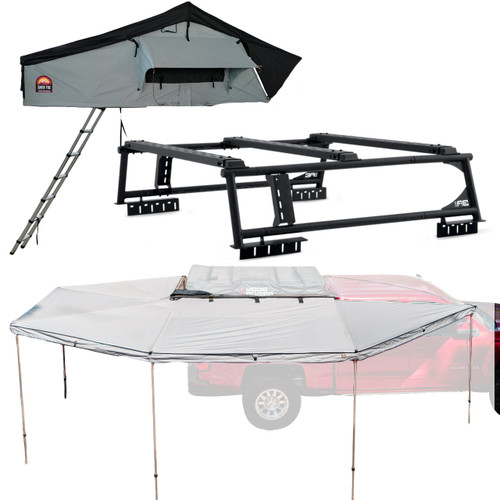 Body Armor 4x4 Overland Rack & Sky Ridge Pike 3-Person Tent w/270XL Awning Passenger Side TC-6125-20011-2027