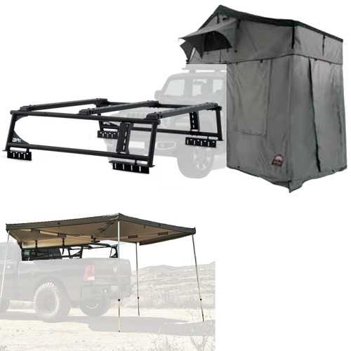 Body Armor 4x4 Overland Rack w/Sky Ridge Pike 3-Person Tent w/Annex Room & 270 Awning(Left Side) TK-6126-20016-20011-2023