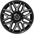 Vision 305 Rekluse 20x10 6x5.5" -25mm Black/Machined Wheel Rim 20" Inch 305-20083GBMF-25