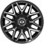 Vision 305 Rekluse 20x10 8x180 -25mm Black/Machined Wheel Rim 20" Inch 305-20087GBMF-25