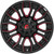 Fuel D712 Rage 20x10 8x180 -18mm Black/Red Wheel Rim 20" Inch D71220001847