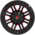 Fuel D712 Rage 20x10 8x6.5" -18mm Black/Red Wheel Rim 20" Inch D71220008247