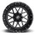 Fuel D611 Stroke 17x9 5x4.5"/5x5" -12mm Black/Milled Wheel Rim 17" Inch D61117902645
