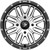 MSA M38 Brute 18x7 4x156 +10mm Black/Machined Wheel Rim 18" Inch M38-018756