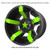 Green XD Series Center Star Emblems For All Rockstar Wheels-Pack of 5 XDSTAR-GN-PK