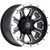 Vision UTV 548 Commander 12x8 4x4" -10.2mm Black/Machined Wheel Rim 12" Inch 548-12844MBMF4